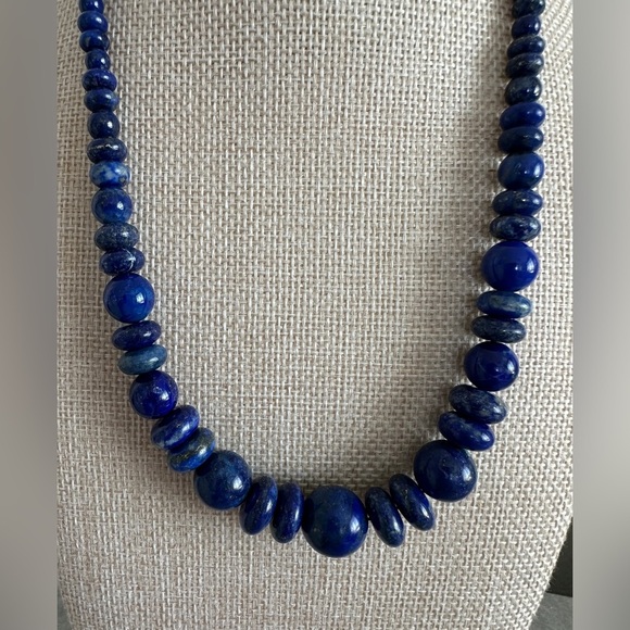 Lapis bead necklace by Jay King - Picture 4 of 11